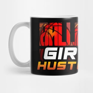 Baller Girl Hustle - Basketball Graphic Quote Mug